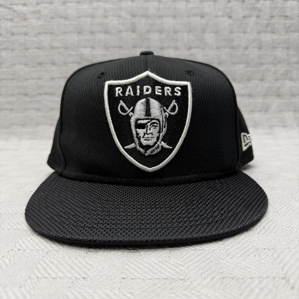 Raiders Hat Cap Snap Back Mens One Size Black NFL Football 9FIFTY New Era